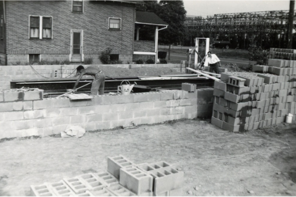 Construction of RJS on Waterloo Road 1949