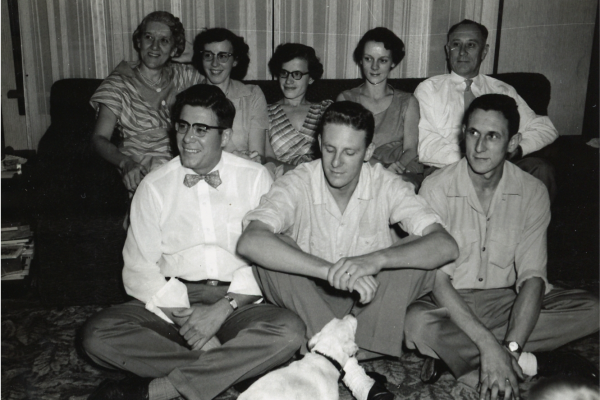 This family photo includes the four founding members of the RJS Products and Development including Andrew G Slezak (Father – right back row), Andy Slezak, Ray Slezak and Bill Slezak - front row left to right.  Not pictured is their sister Barbara.